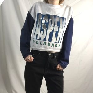 90’s Freeze Aspen Colorado Crop Sweatshirt